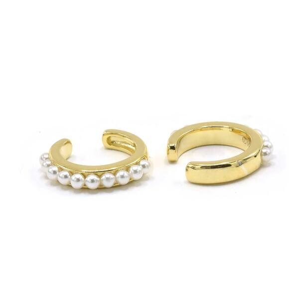 Ear Cuff with Imitation Pearls Classy Layering Accessory - Picture 1 of 4